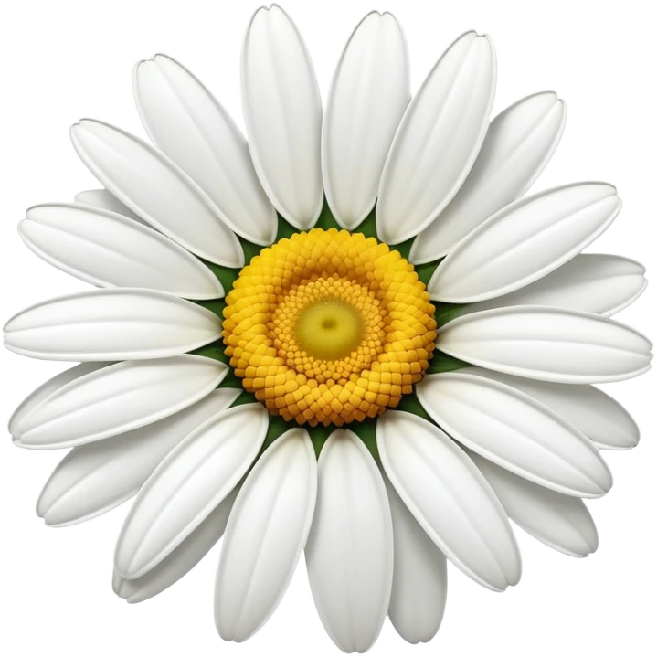 vibrant daisy flower with yellow center emoji