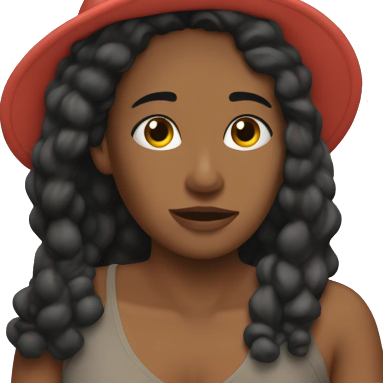 Mujer peli negra durmiendo  emoji