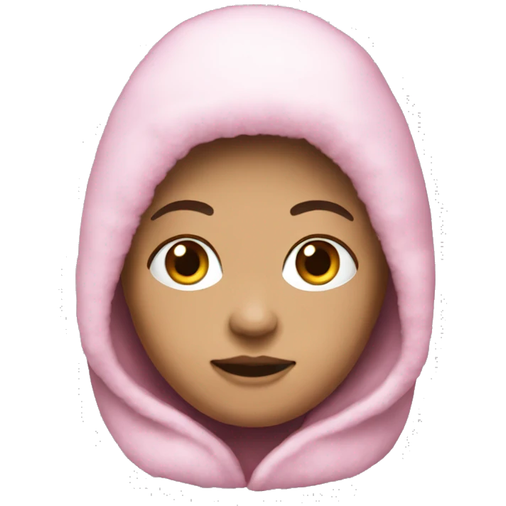 Pink eskimo with white skin emoji
