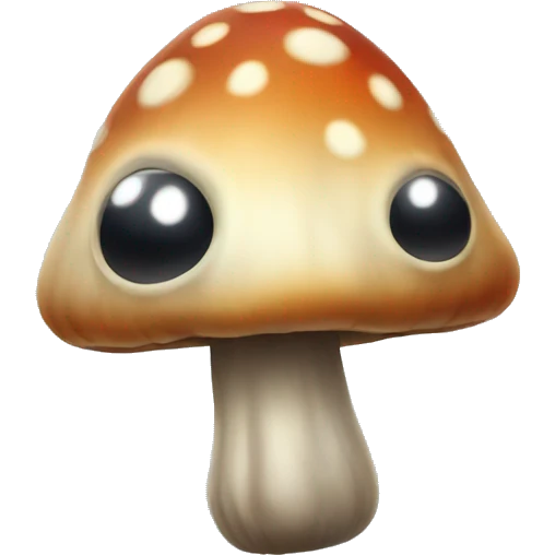 spooky mushroom with eyes emoji