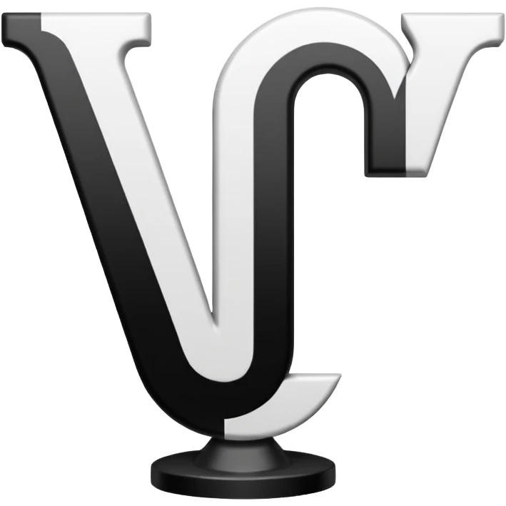 una "J" stilizzata in bianco e nero, formata da due strisce verticali che richiamano lo scudetto , emoji