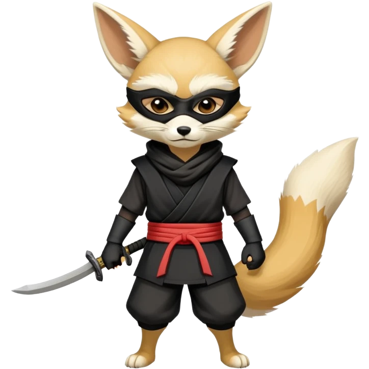 fennec fox as a ninja emoji