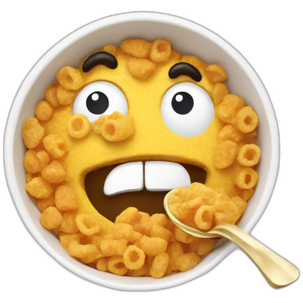 Breakfast cereal mascot spoon emoji
