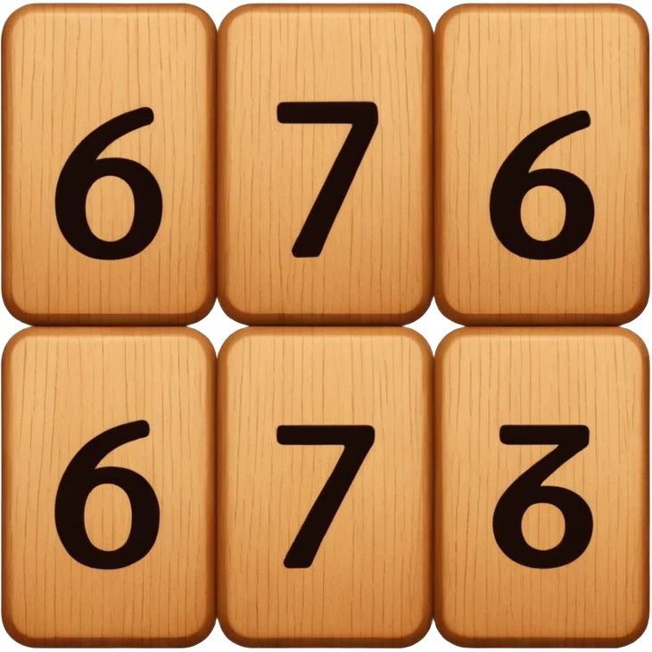 Blocks saying "6" and "7" in this order: "6" "7" emoji