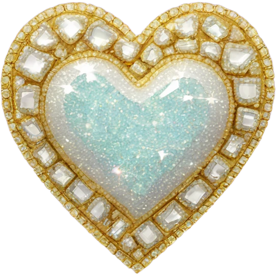 Blinged heart emoji