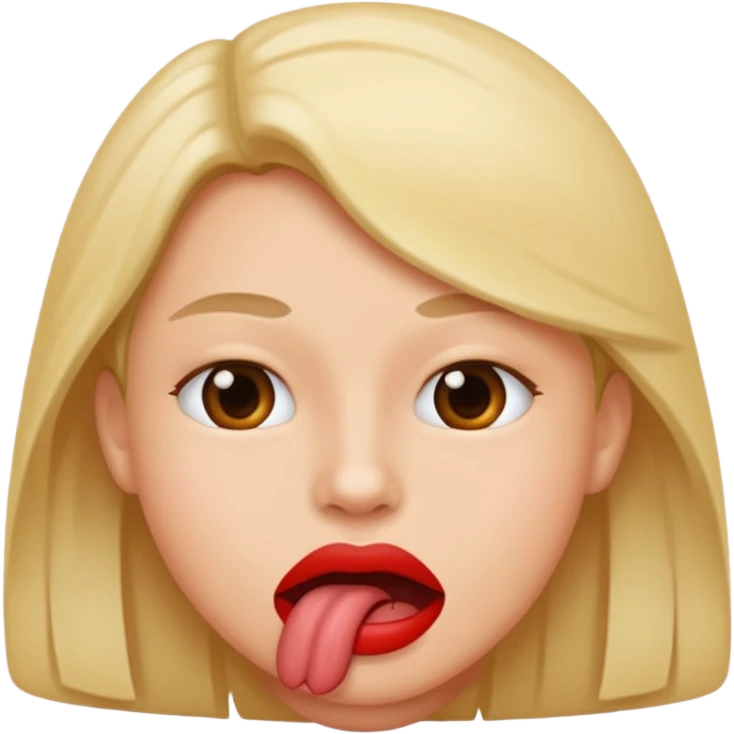 Biting lip emoji