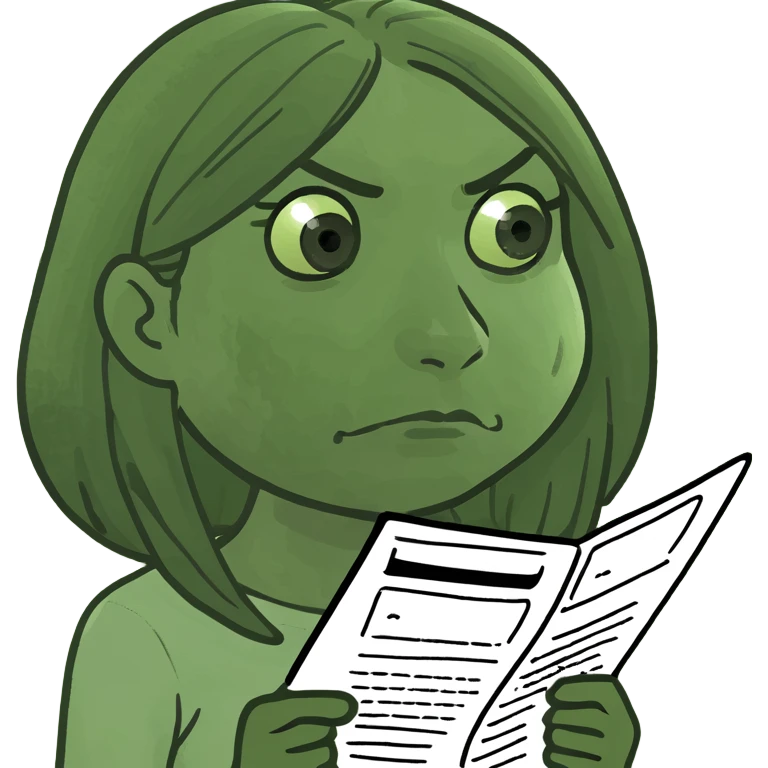 girl upset reading flyer on light pole emoji
