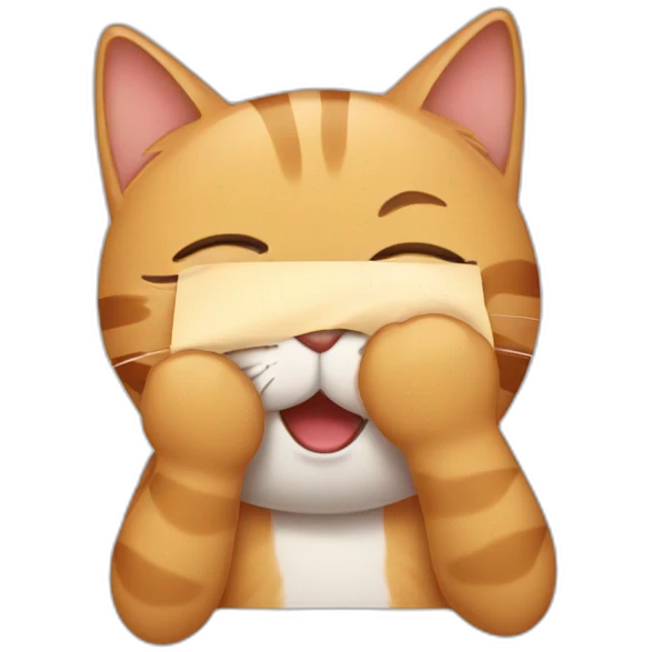 Cat covering his eyes  emoji