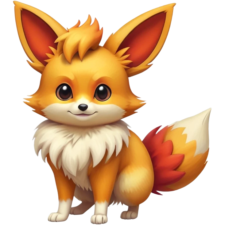 Colorful Fennekin-Eevee-hybrid emoji