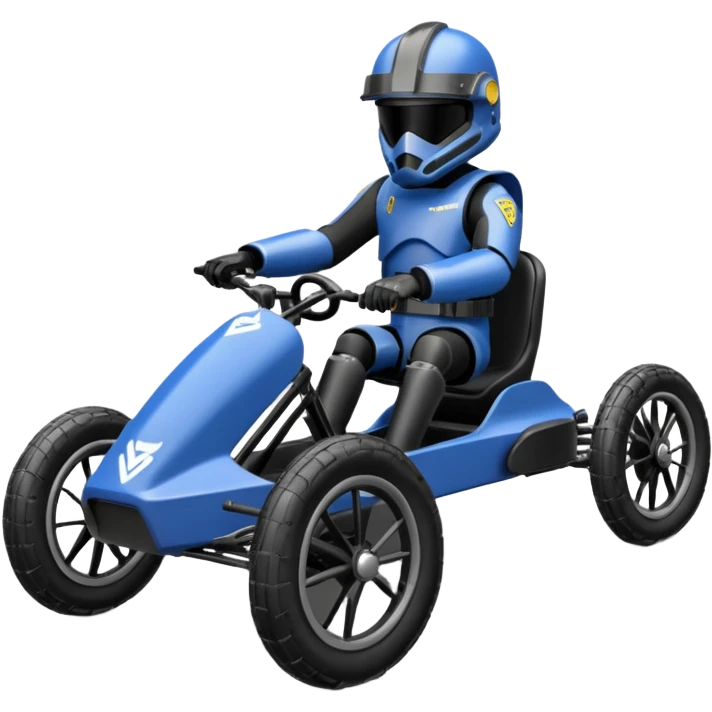 Dark Trooper’s electric cyclekart with advanced rugged suspension and steering  emoji