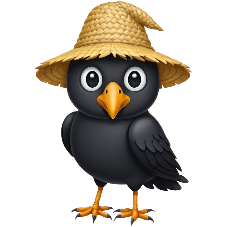 straw crow emoji