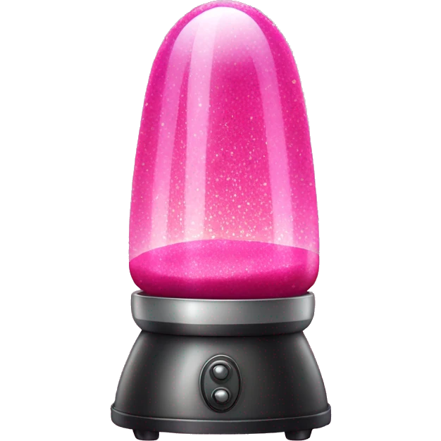 Pink glitter lava lamp emoji