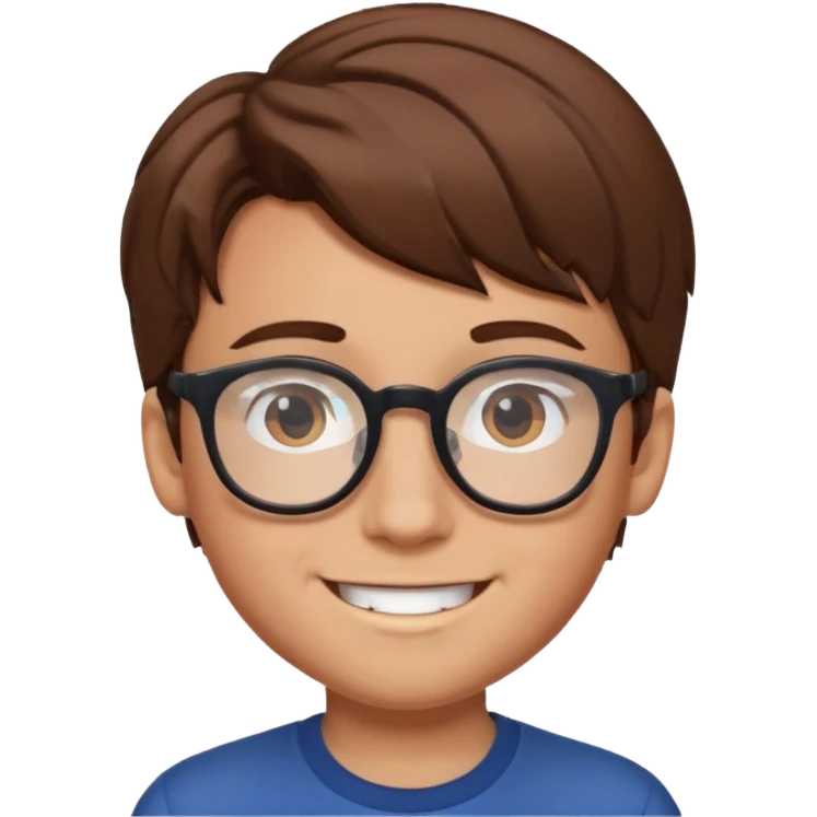 Glasses with boy emoji