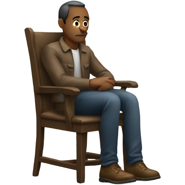 thoughtful man in a chair emoji