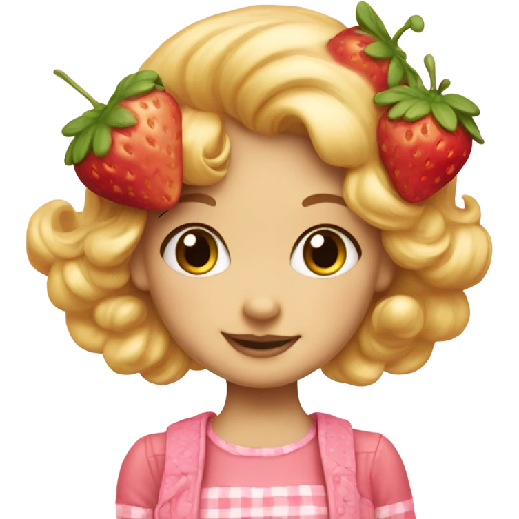 1980s strawberry shortcake girl emoji