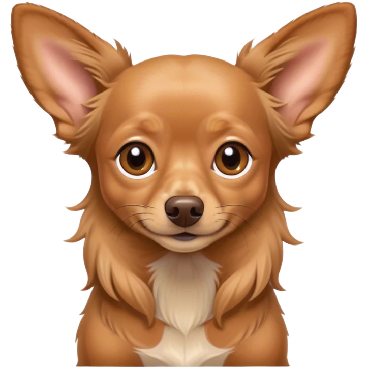 Light brown long haired chihuahua dachshund  emoji
