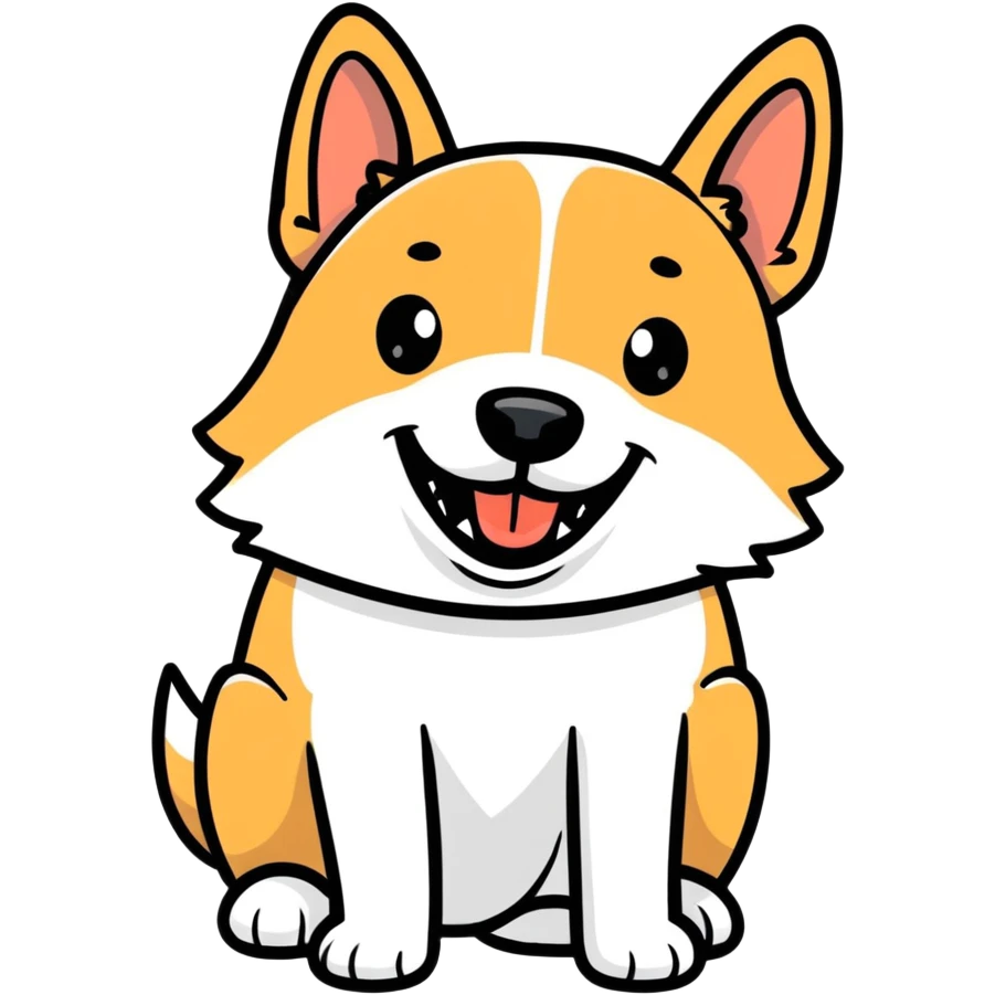 A pried dog emoji