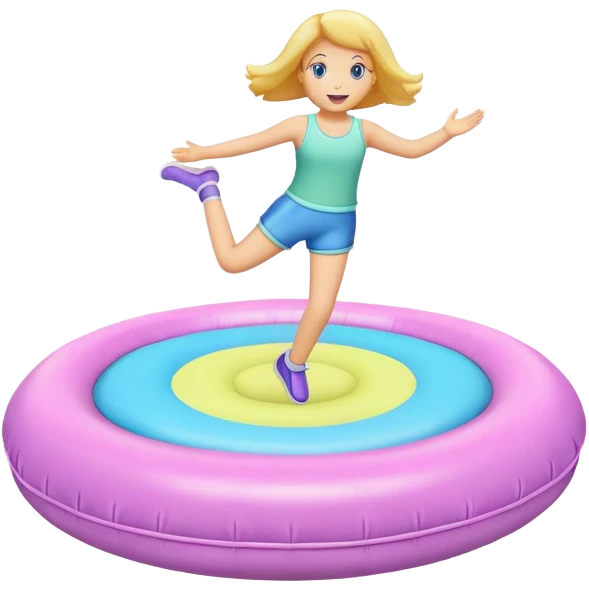 pastel inflatable trampoline  emoji