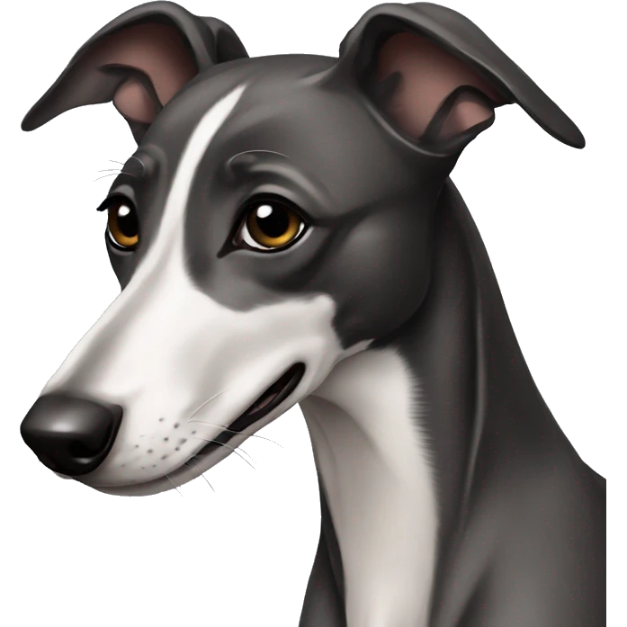 black greyhound puppy emoji