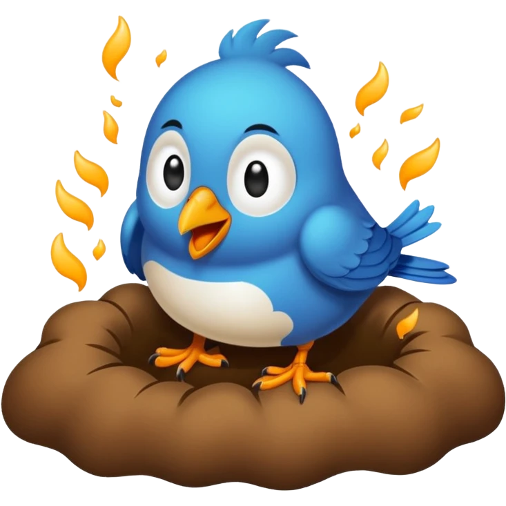 Oiseau qui fais caca sur les gens  emoji