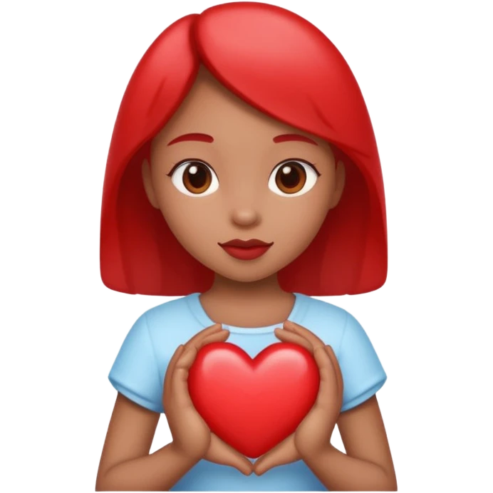 babe holding a heart emoji