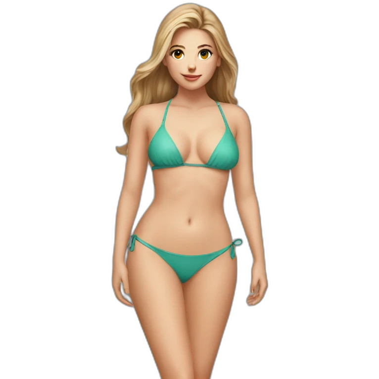 Madelyn cline wearing a bikini emoji