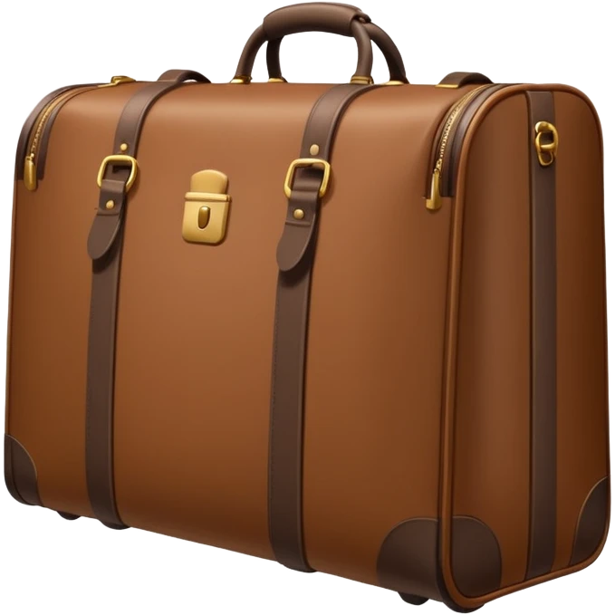 1 travel bag inside a tidy hotel room emoji