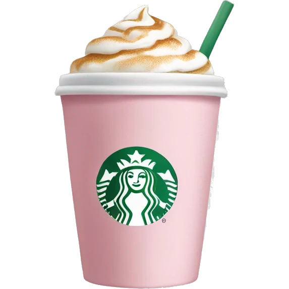 Light pink coffee Starbucks  emoji