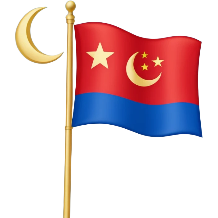 create an east turkestan flag emoji. the shape of flag is like usual flag emojis alright emoji