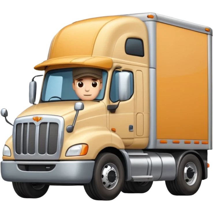 Kamyon şoförü Yarı Kamyonun Karikatür çizimi kamyon yan duracak soför yanında olacak emoji