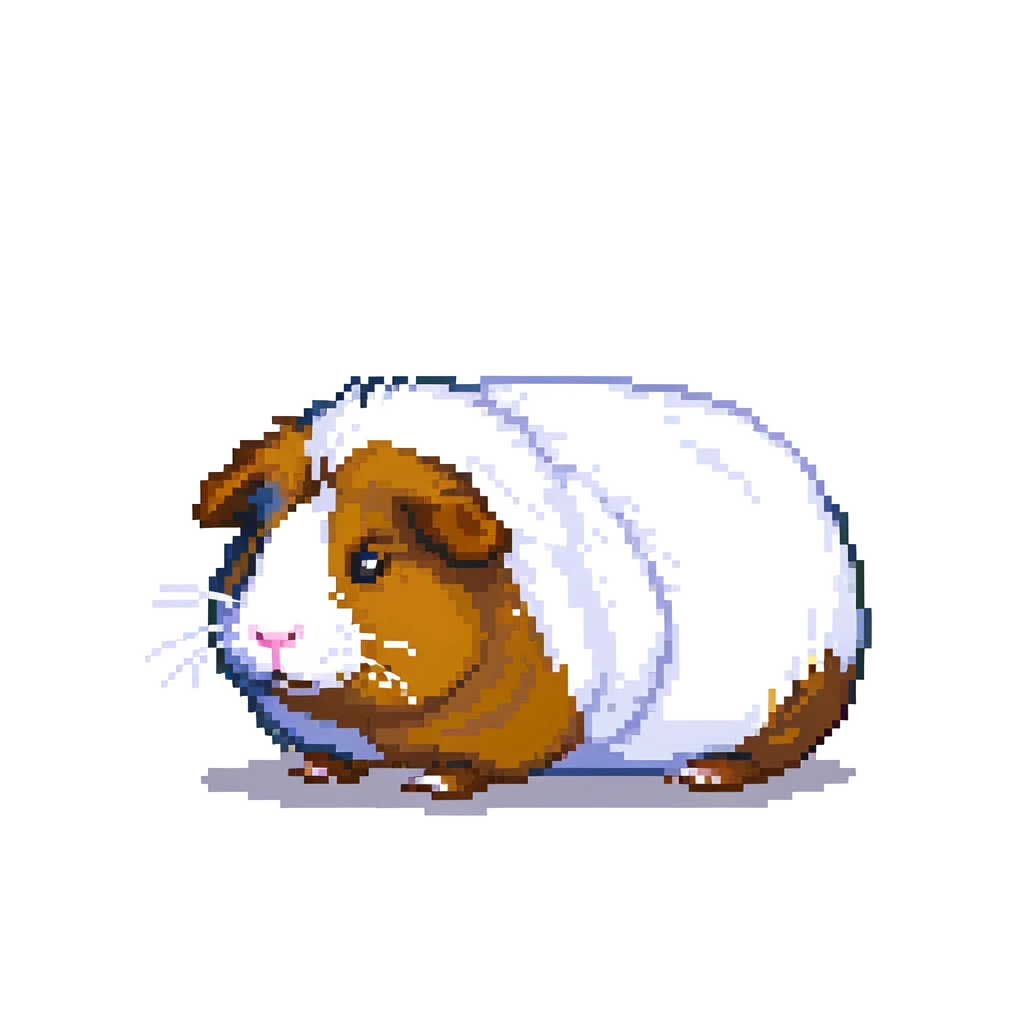 cute guinea pig with fluffy fur emoji