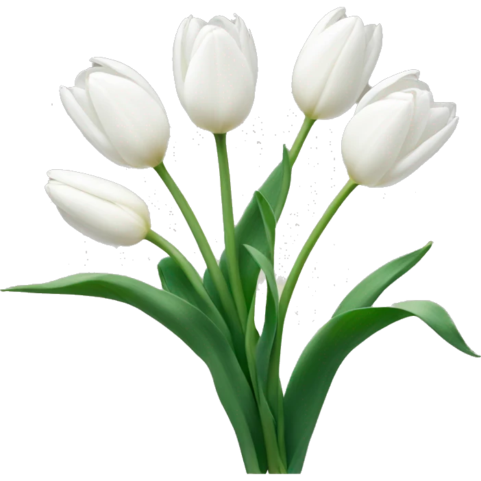 White tulips emoji
