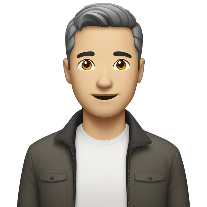 white man, a little bit asian emoji