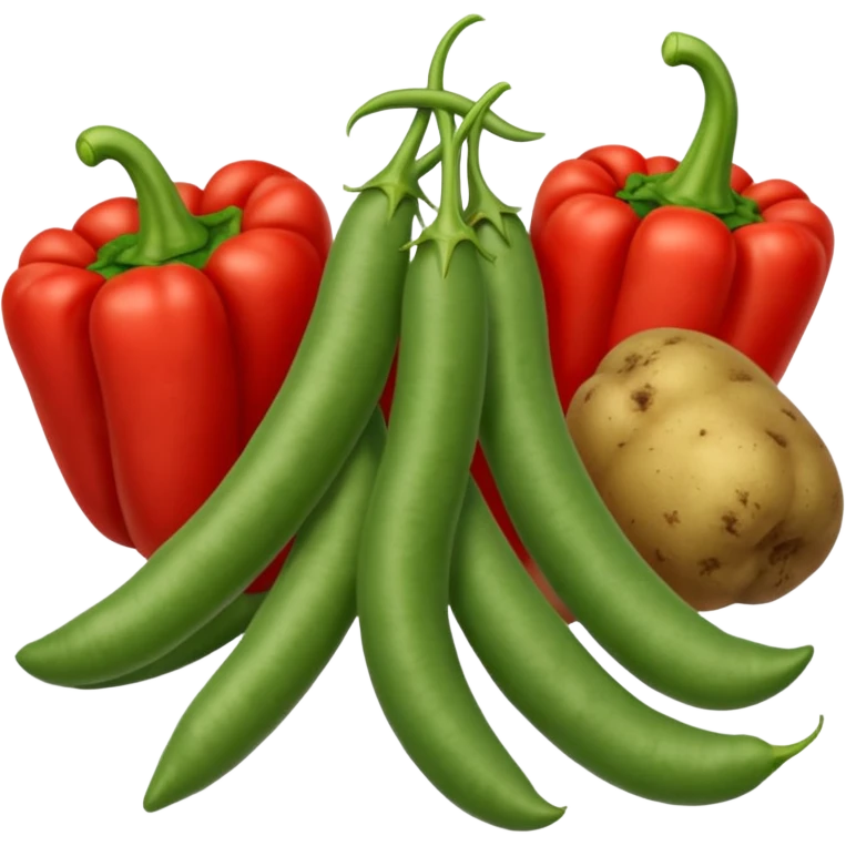 перец стручковая фасоль и картофель emoji