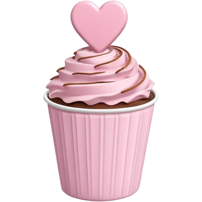 Two glossy square milk chocolate pralines placed diagonally, each in a white ridged paper cup, topped with a soft pastel pink heart icing with subtle sugar sparkle.
Cute minimal emoji-style, realistic and polished, clean studio lighting, pure white background, smooth 3D render, high resolution. emoji