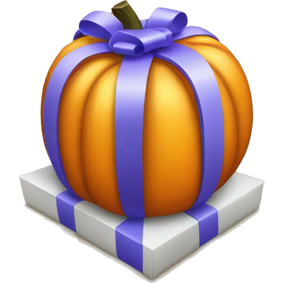 pumpkin gift box emoji
