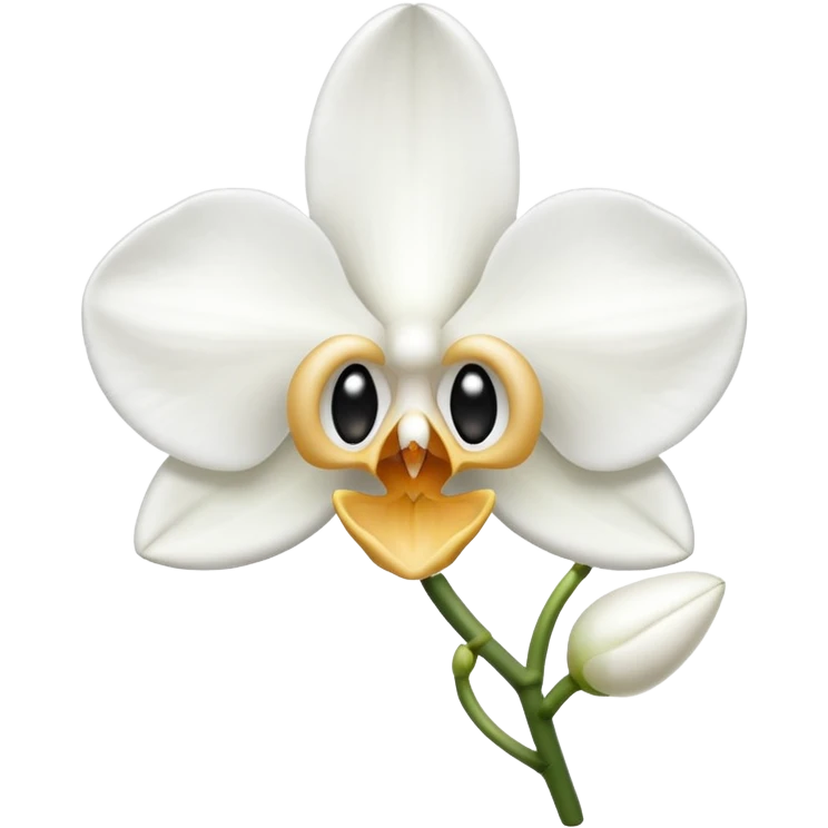 Orquídea blanca emoji