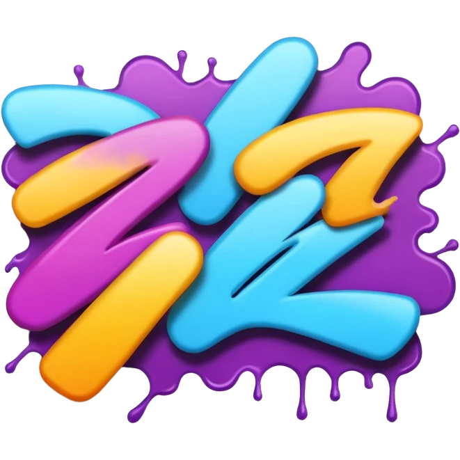 Граффити надпись: 72 emoji