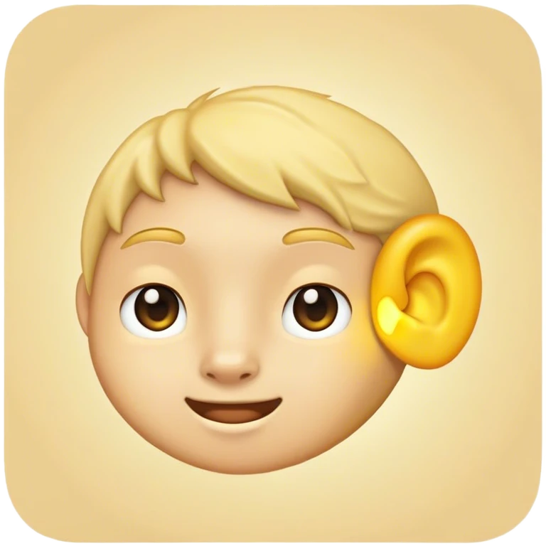 yellow ear emoji
