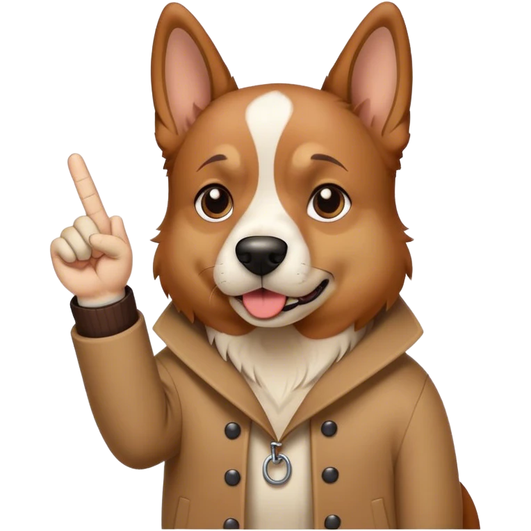 dog sticking middle finger emoji