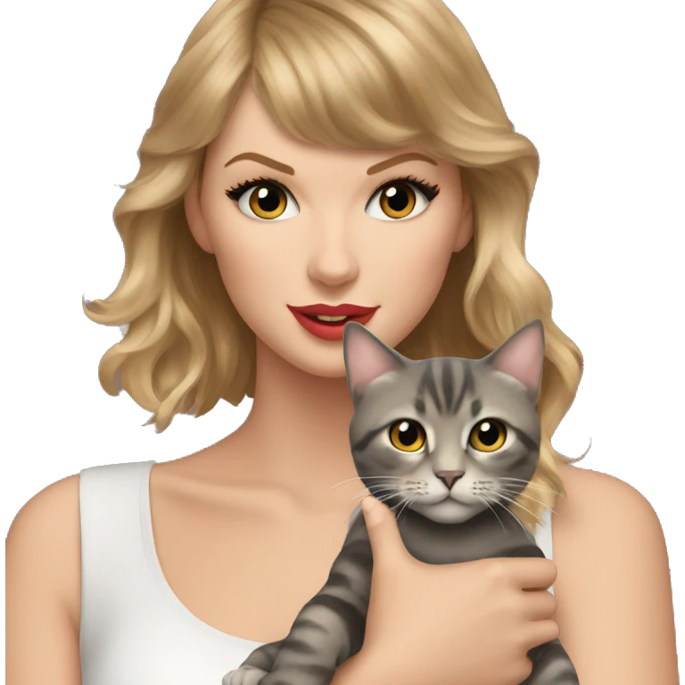 Taylor Swift holding her cat  emoji