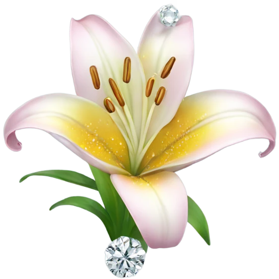 Lily with diamonds on it  emoji