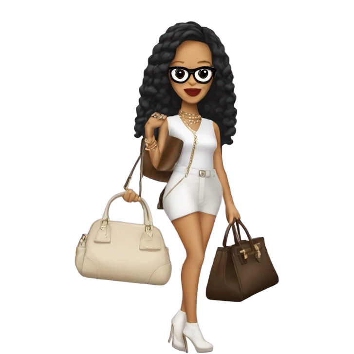 Rihanna with bag emoji