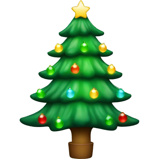green christmas tree with lights emoji