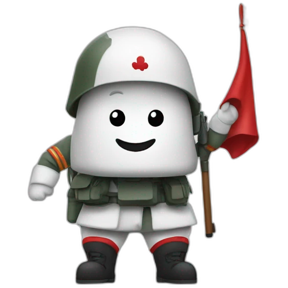 Bonhomme qui fais un Salut militaire emoji