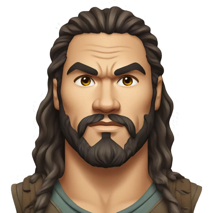 realistic jason momoa wearing tee emoji