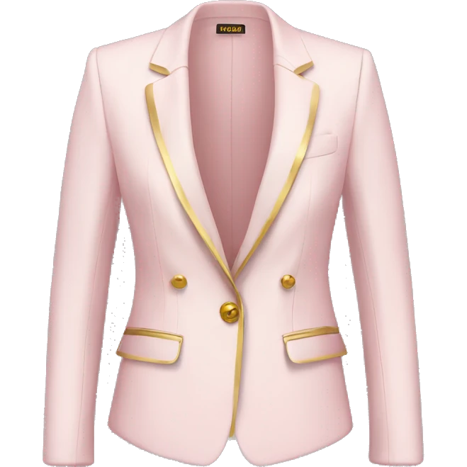 Pale pink blazer gold buttons emoji