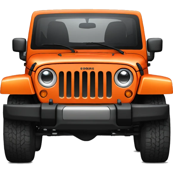 Orange Jeep wrangler emoji