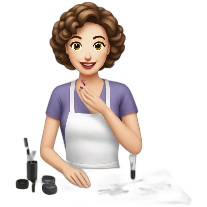 European manicurist at work emoji