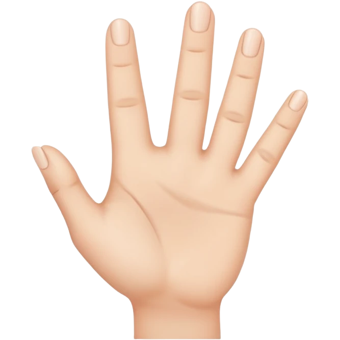 Little finger up and all the others are down with the thumb holding them. emoji